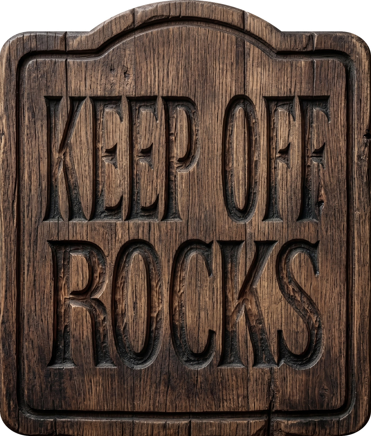 Keep Off Rocks Rustic Sign