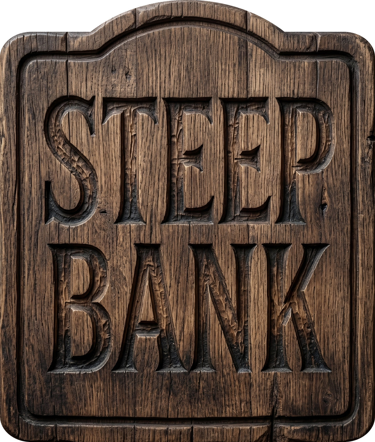 Steep Bank Rustic Sign