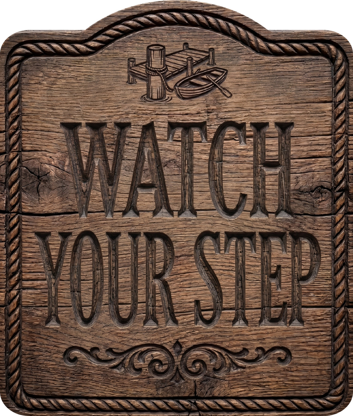 Watch Your Step Rustic Sign