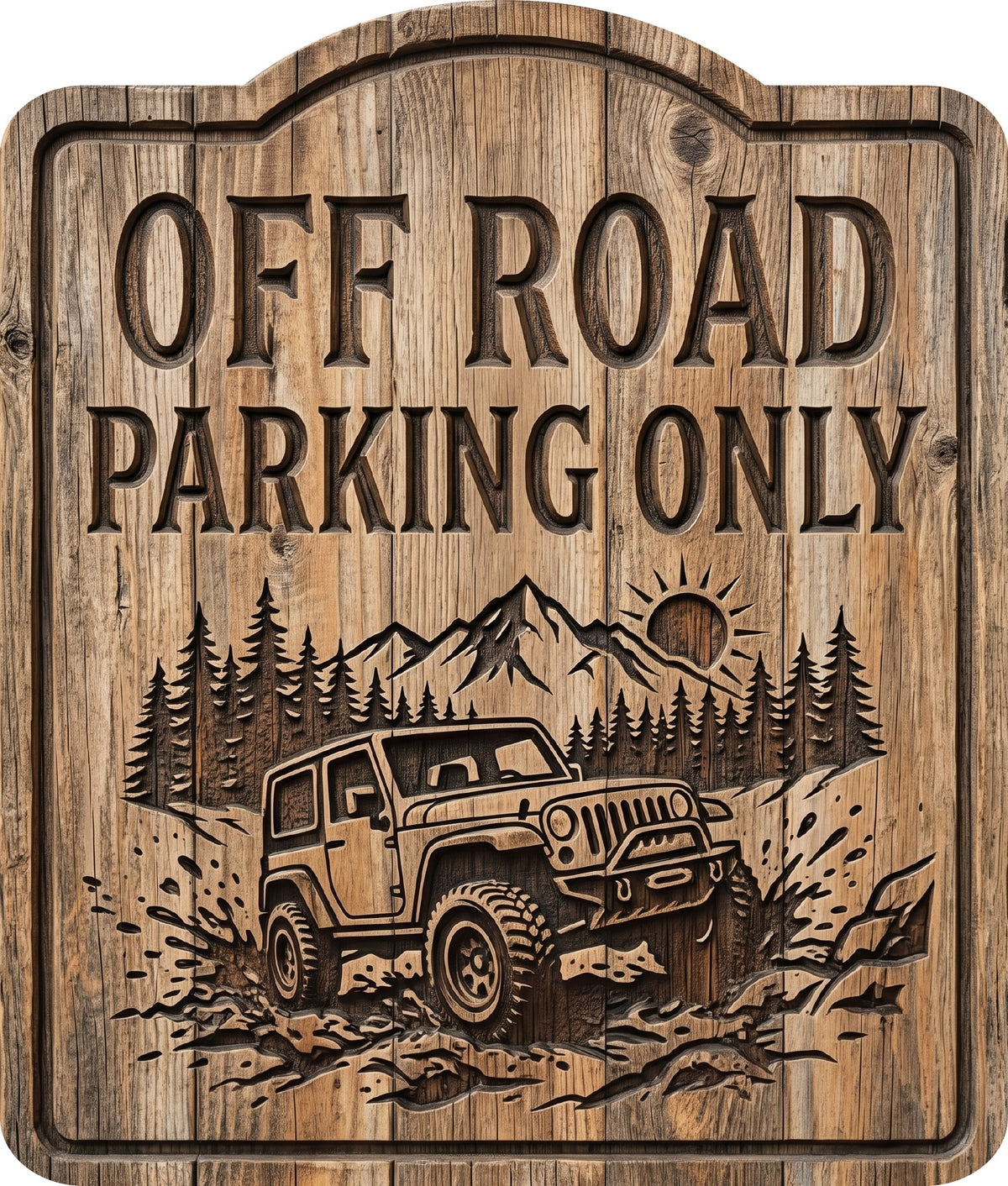 Off Road Parking Only Rustic Sign