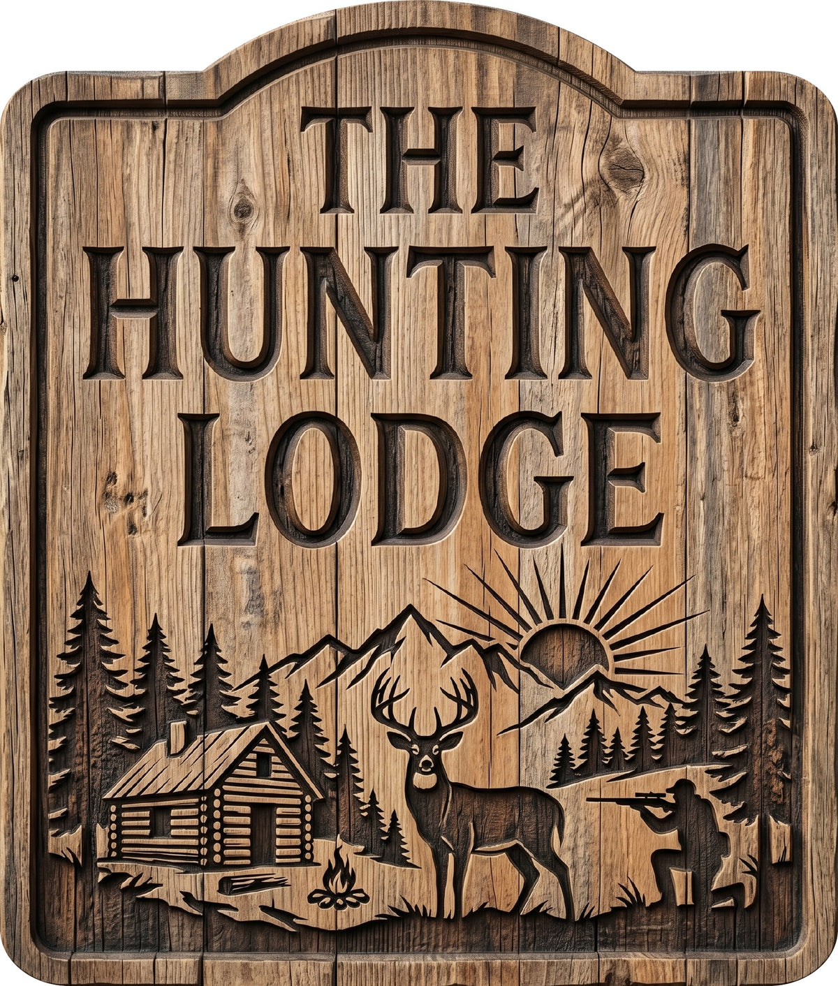 The Hunting Lodge Rustic Sign