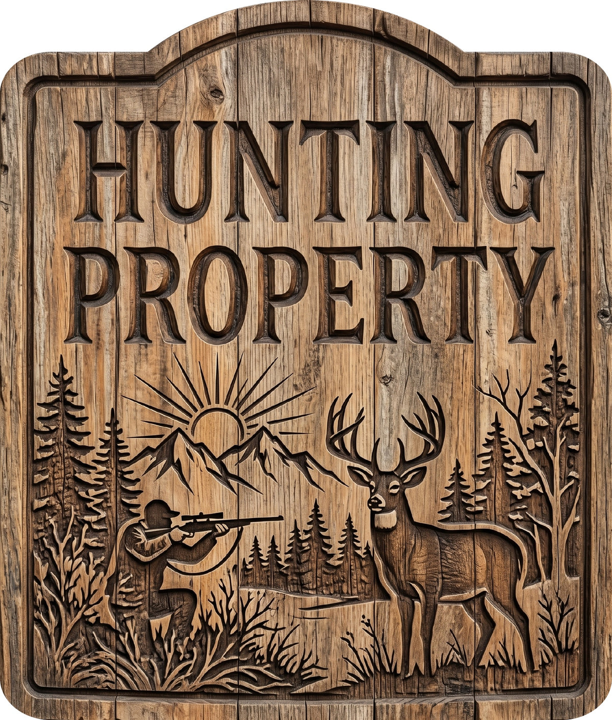Hunting Property Rustic Sign