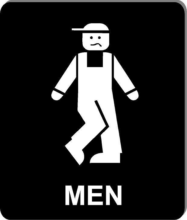 Funny bathroom sign set 8 1/2 X 10 RESTROOM SIGN Aluminum I have to pee
