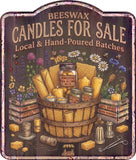 Beeswax Candles for Sale Rustic Sign