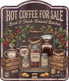 Hot Coffee for Sale Rustic Sign