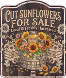Cut Sunflower for Sale Rustic Sign