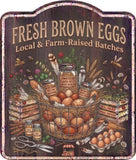 Fresh Brown Eggs for Sale Rustic Sign