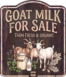 Goat Milk for Sale Rustic Sign