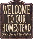 Welcome to Our Homestead Rustic Sign