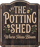 The Potting Shed Rustic Sign