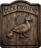 Duck Crossing Rustic Sign