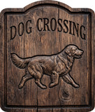 Dog Crossing Rustic Sign