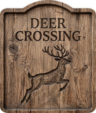 Deer Crossing Rustic Sign
