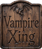 Vampire Xing Crossing Rustic Sign