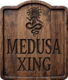 Medusa Xing Crossing Rustic Sign