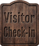 Visitor Check in Rustic Sign