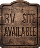 RV Site Available Rustic Sign