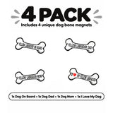 Yellow Labrador Dog Bone Magnet 4 Pack, 7 x 3 Inch Magnets