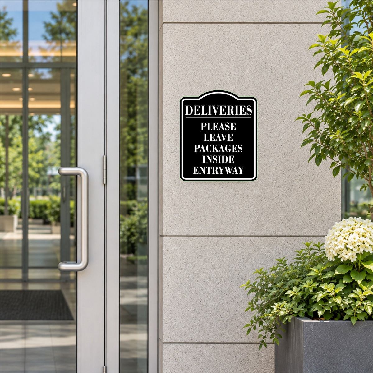 Deliveries Please Leave Packages Inside Entryway Sign