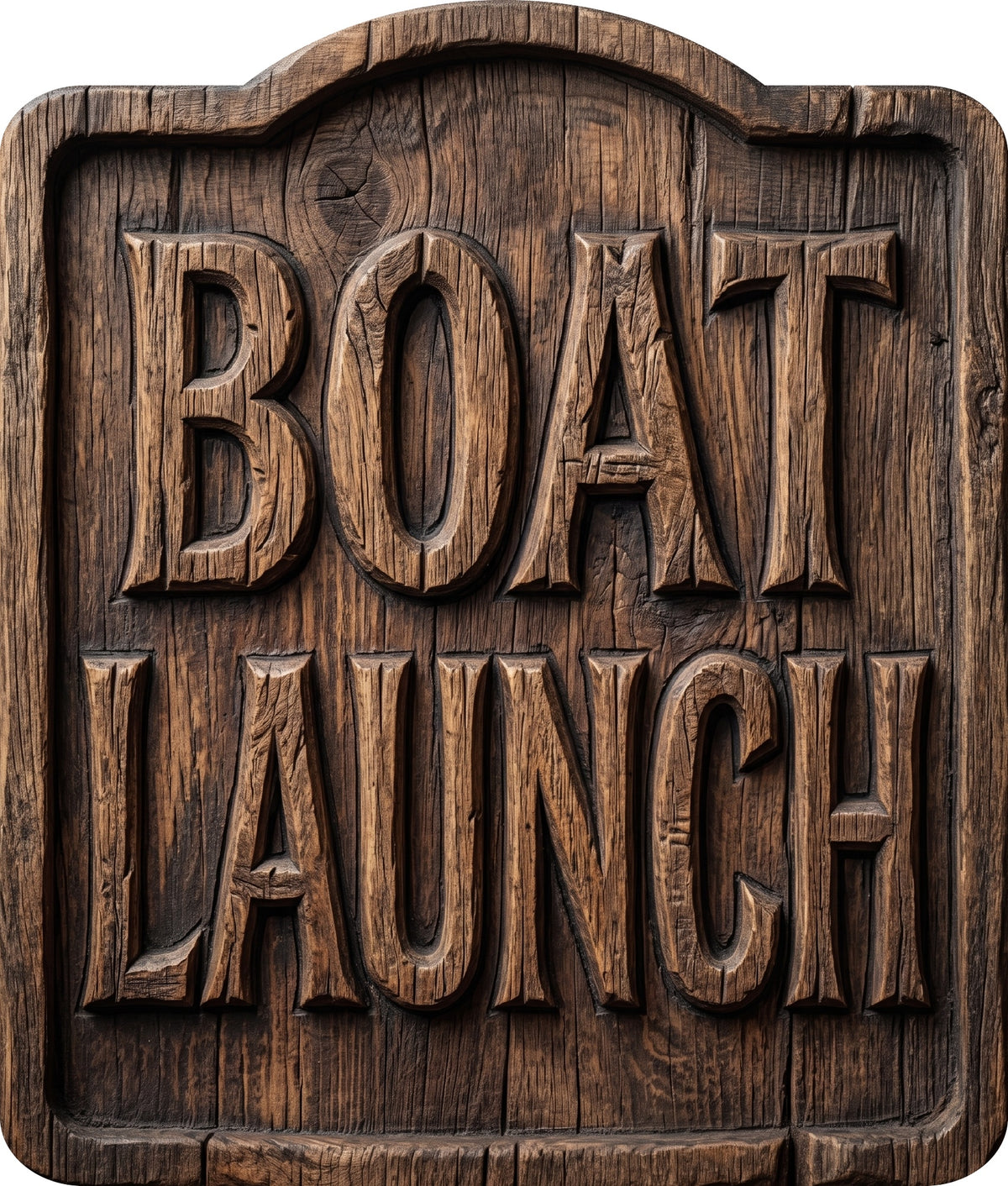 Boat Launch Rustic Sign