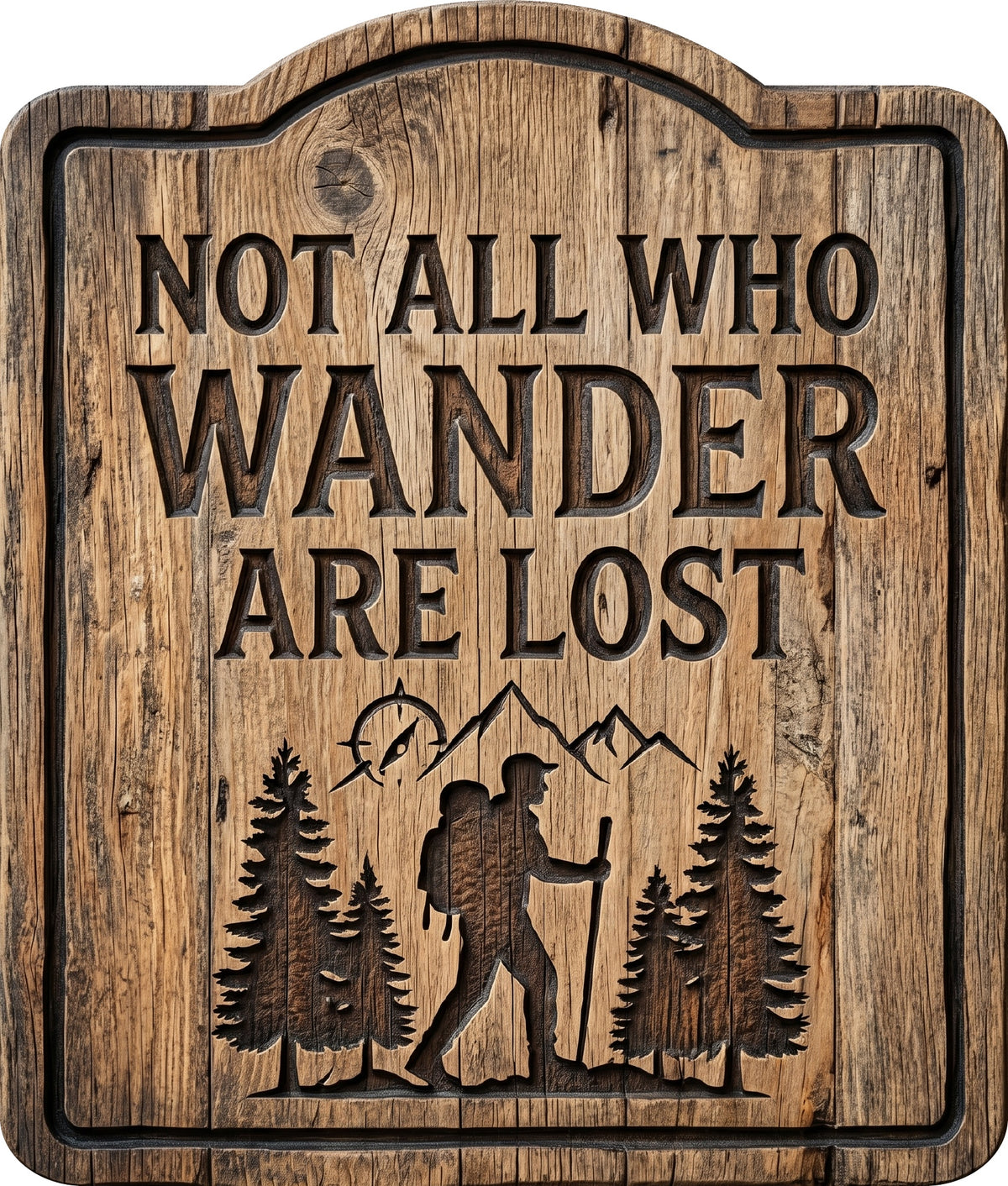 Not All Who Wander Are Lost Rustic Sign