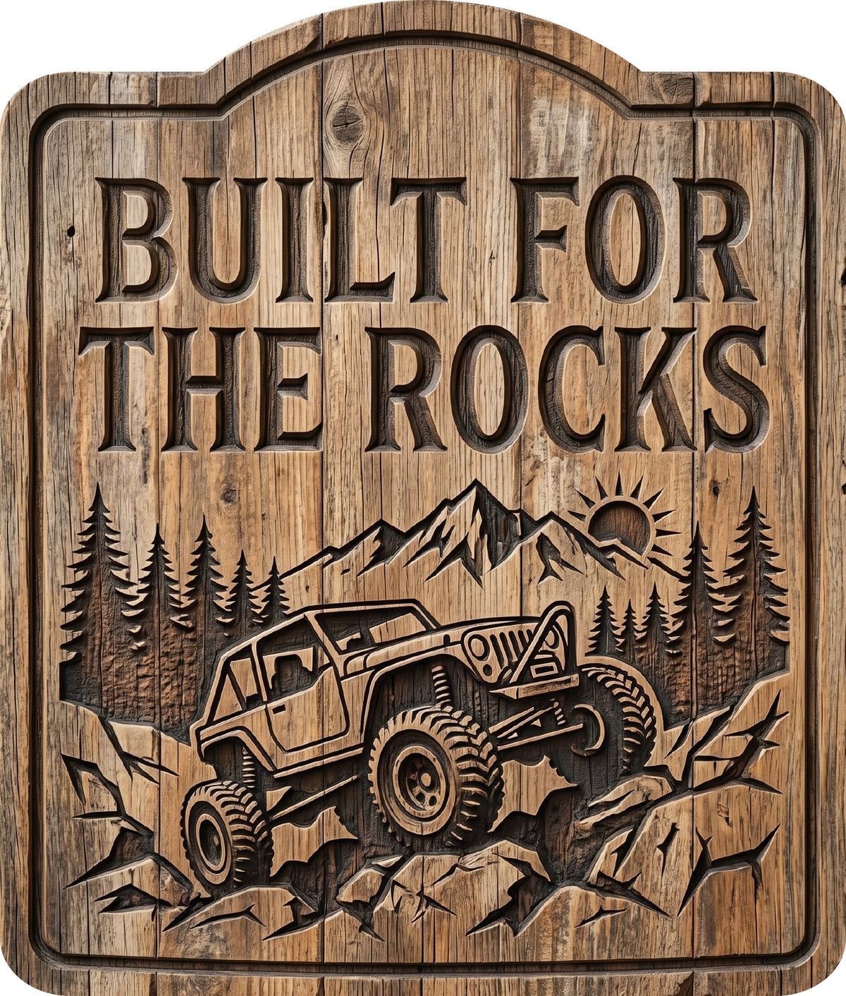 Built for the Rocks Rustic Sign