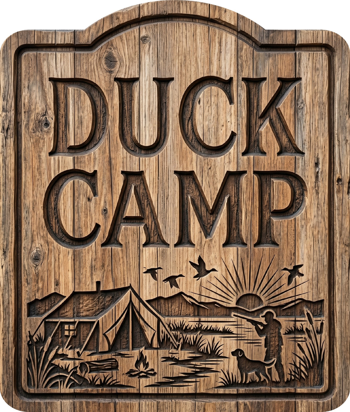 Duck Camp Rustic Sign 8.5x10