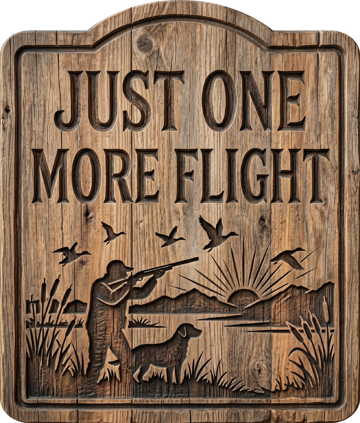Just One More Flight Rustic Sign 15x18