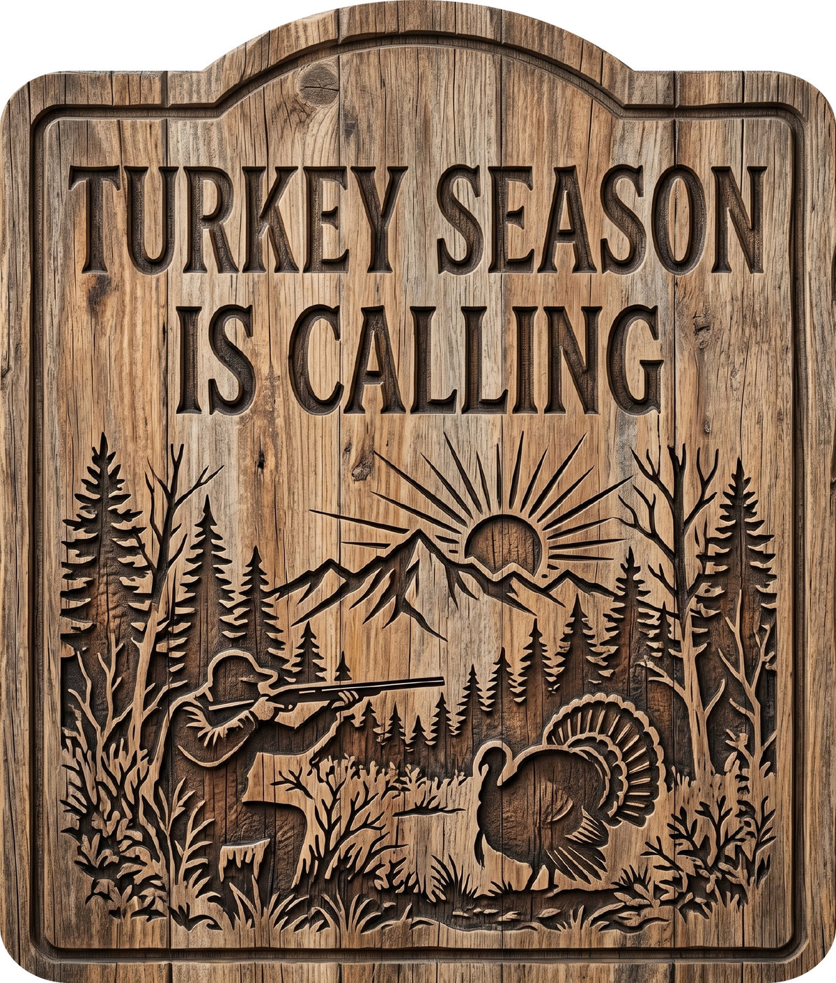 Turkey Season Is Calling Rustic Sign