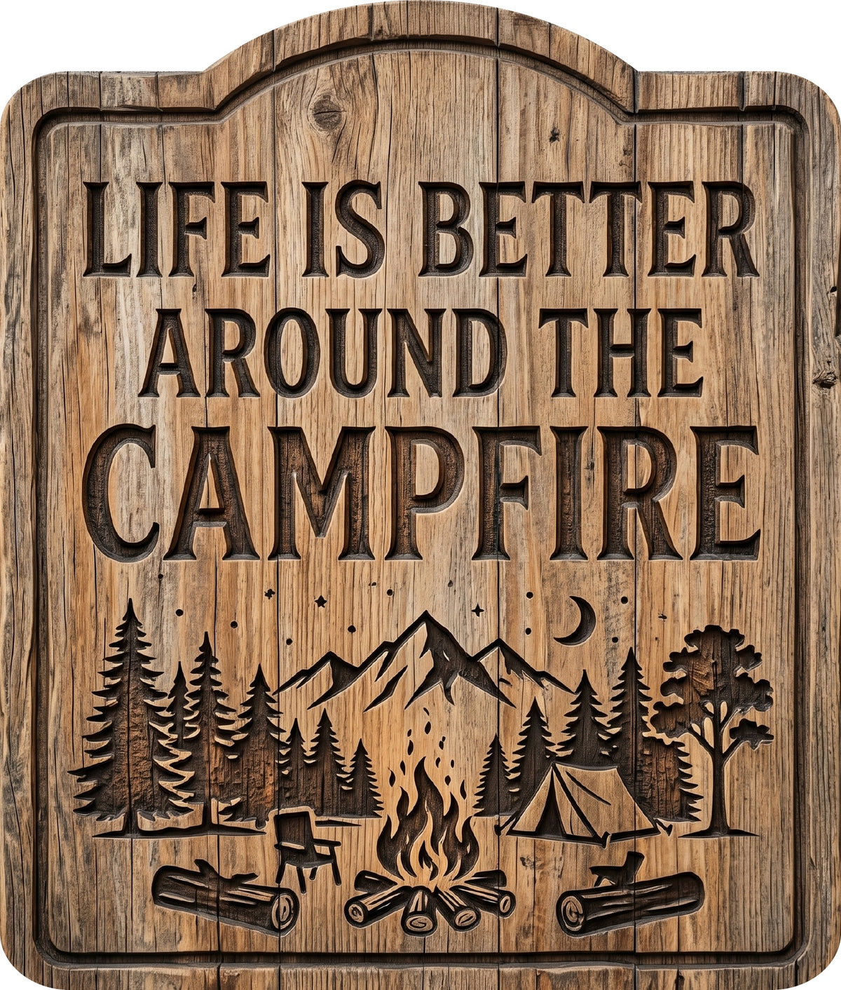 Life Is Better Around the Campfire Rustic Sign