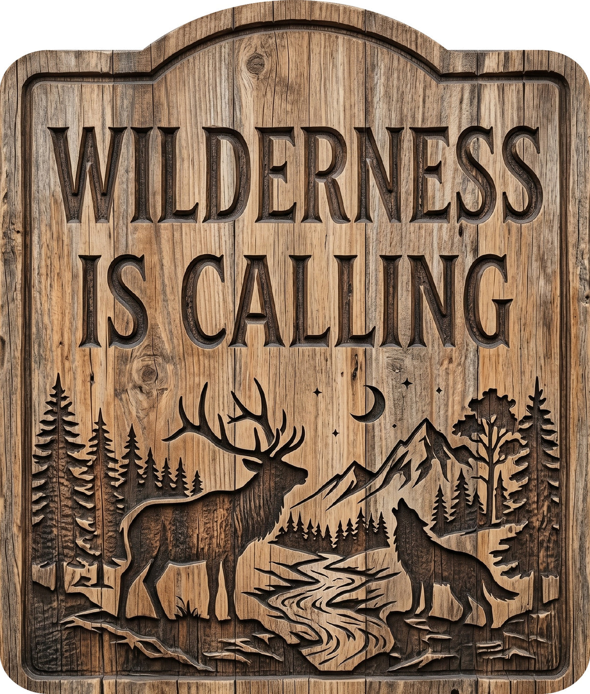 Wilderness Is Calling Rustic Sign
