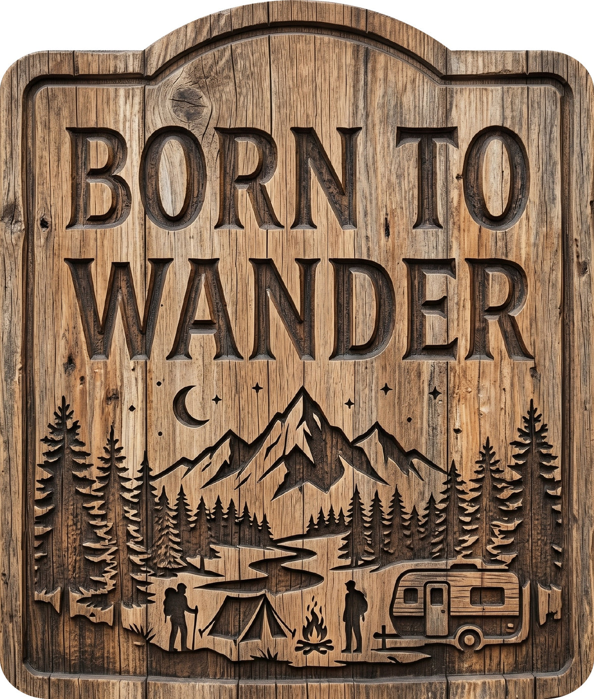 Born to Wander Rustic Sign 20x24