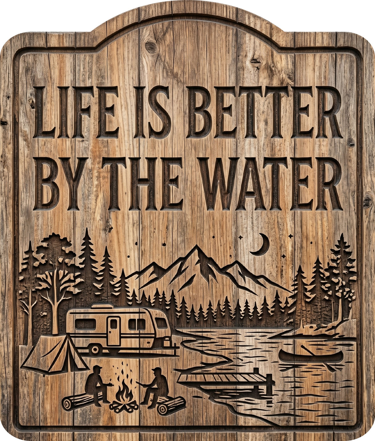 Life Is Better by the Water Rustic Sign 20x24