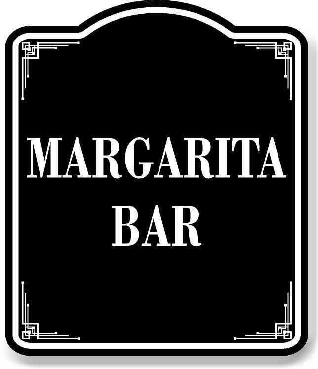 Margarita Bar BLACK Aluminum Composite Sign