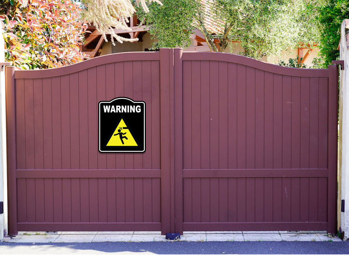 Warning Mind Head Repair Caution OSHA Danger BLACK Aluminum Composite Sign