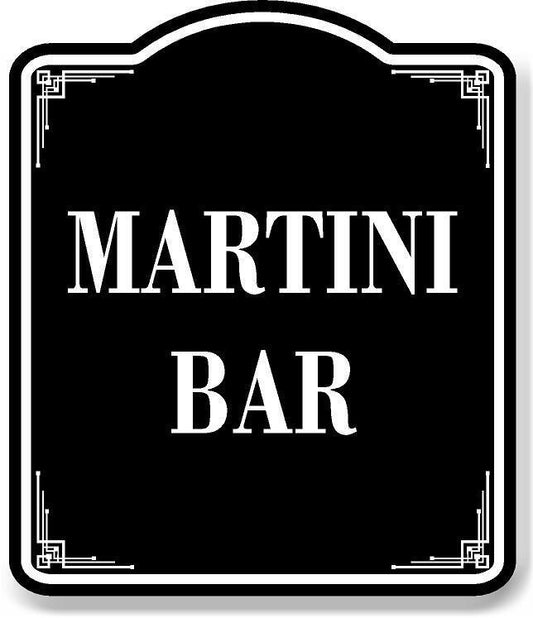 Martini Bar BLACK Aluminum Composite Sign