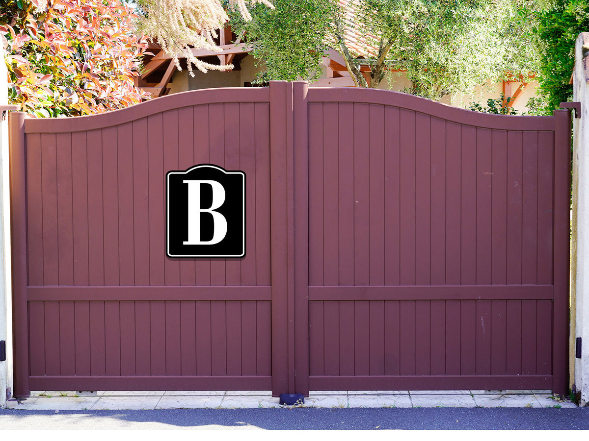 Letter B Bin Aisle Row Marker Label BLACK Aluminum Composite Sign