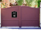 School Parking Right Arrow BLACK Aluminum Composite Sign