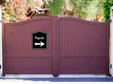 Pagoda Right Arrow BLACK Aluminum Composite Sign