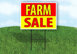 FARM SALE MODEL SALE RED YELLOW Plastic Yard Sign ROAD SIGN with Stand