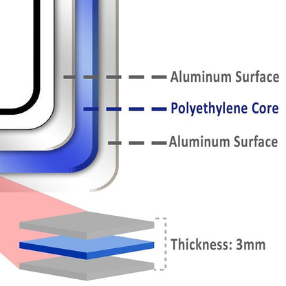Caution Elegant BLACK Aluminum Composite Sign