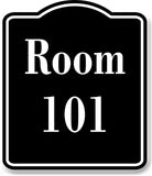 Room 101 Number Building BLACK Aluminum Composite Sign