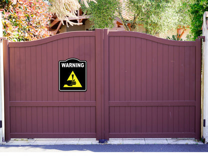 Warning cutting Repair Caution OSHA Danger BLACK Aluminum Composite Sign