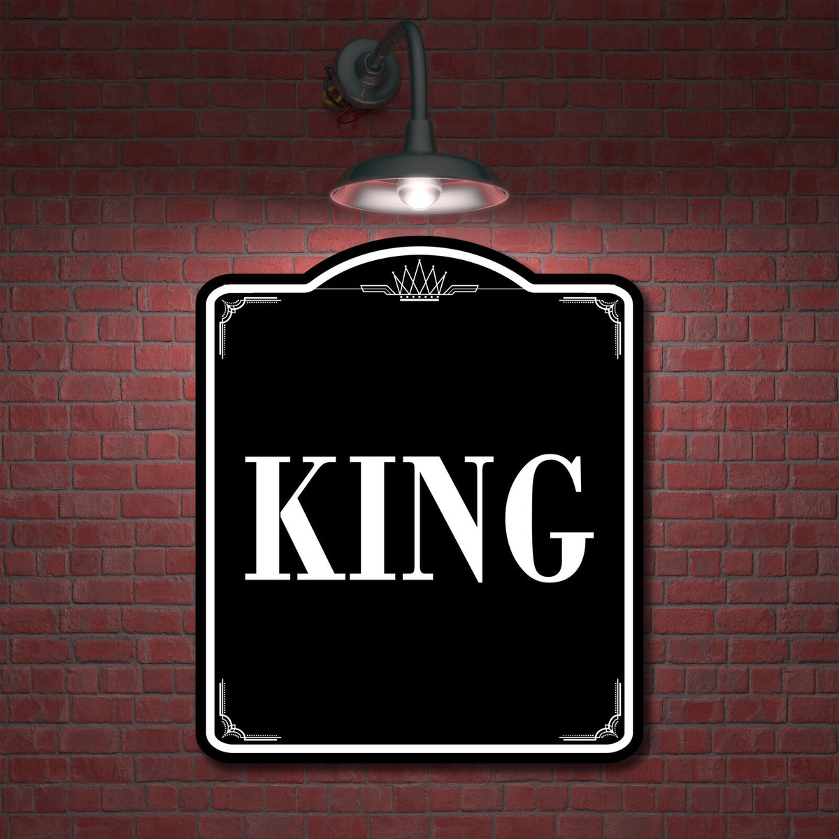 King BLACK Aluminum Composite Sign
