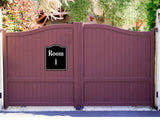 Room 1 Number Building BLACK Aluminum Composite Sign