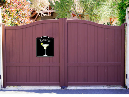 Margarita Cocktail Bar Sign BLACK Aluminum Composite Sign