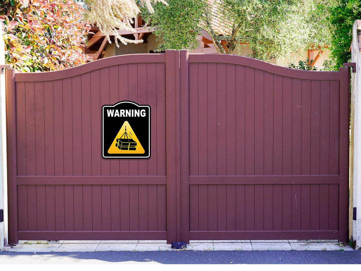Warning Overhead Crane Risk Caution OSHA Danger BLACK Aluminum Composite Sign