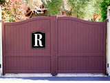 Letter R Bin Aisle Row Marker Label BLACK Aluminum Composite Sign
