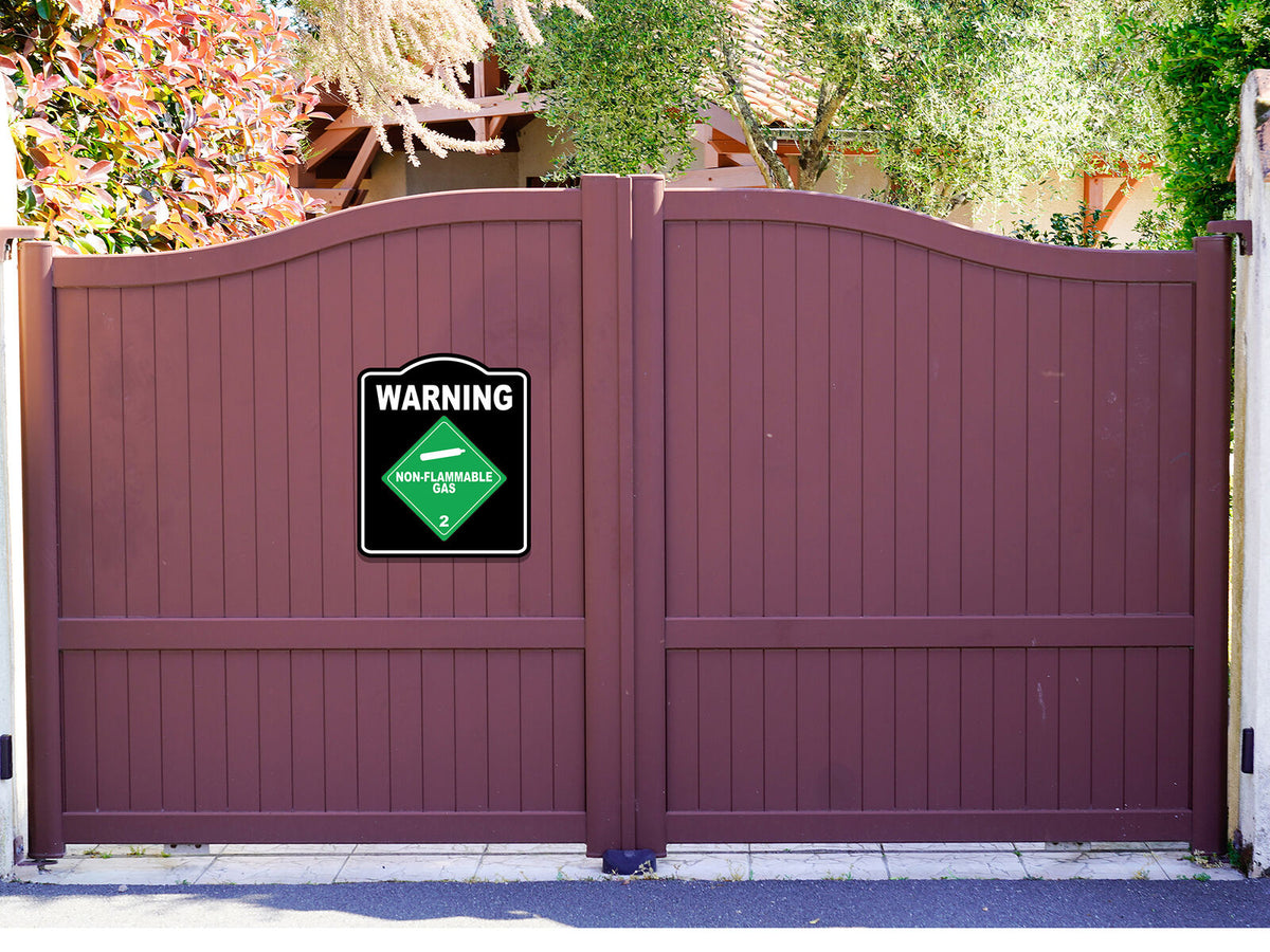 Warning_Non_Flammable_Gas_Safty_OSHA_Danger_BLACK Aluminum Composite Sign