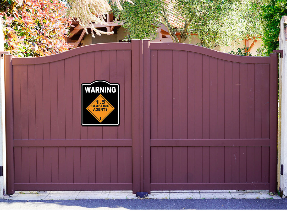 Warning_Blasting_Agents_Orange_OSHA_Danger_BLACK Aluminum Composite Sign